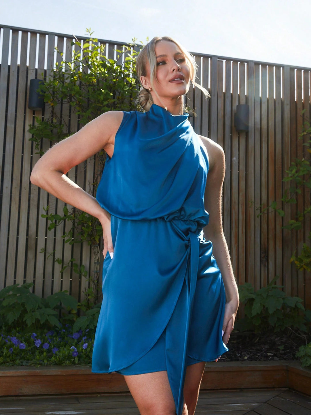 Draped Wrap Hem DRESS